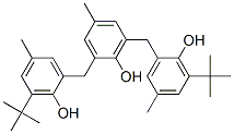 structure of CAS# 90-68-6, 2,6-Bis[[3-(tert-butyl)-2-hydroxy-5-tolyl]methyl]-4-methylphenol;2-Tert-Butyl-6-[[3-[(3-Tert-Butyl-2-Hydroxy-5-Methyl-Phenyl)Methyl]-2-Hydroxy-5-Methyl-Phenyl]Methyl]-4-Methyl-Phenol;2-Tert-Butyl-6-[3-(3-Tert-Butyl-2-Hydroxy-5-Methyl-Benzyl)-2-Hydroxy-5-Methyl-Benzyl]-4-Methyl-Phenol;Ncgc00013736