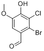 CAS#: 90004-83-4， 2-Bromo-3-chloro-4-hydroxy-5-methoxybenzaldehyde