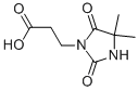 structure of CAS# 90197-83-4, 3-(4,4-Dimethyl-2,5-dioxoimidazolidin-1-yl)propanoic acid hydrate;3-(4,4-Dimethyl-2,5-Dioxo-Imidazolidin-1-Yl)Propanoate;3-(4,4-Dimethyl-2,5-Dioxo-1-Imidazolidinyl)Propanoate;3-(2,5-Diketo-4,4-Dimethyl-Imidazolidin-1-Yl)Propionate