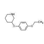 structure of CAS# 902837-36-9, 3-(4-Ethoxyphenoxy)piperidine;3-(4-Ethoxyphenoxy)piperidine;MFCD08687742