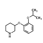 structure of CAS# 902837-37-0, 3-(2-Isopropoxyphenoxy)piperidine;3-(2-Isopropoxy-Phenoxy)-Piperidine;3-[2-(methylethoxy)phenoxy]piperidine;MFCD08060995