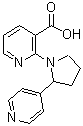 结构式 CAS# 904816-93-9, 2-[2-(4-吡啶基)-1-吡咯烷基]烟酸