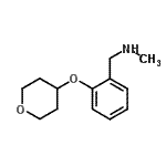 structure of CAS# 906352-71-4, N-Methyl-1-[2-(tetrahydro-2H-pyran-4-yloxy)phenyl]methanamine;methyl[(2<wbr>-(2H-3,4,<wbr>5,6-tetra<wbr>hydropyra<wbr>n-4-yloxy<wbr>)phenyl)m<wbr>ethyl]ami<wbr>ne;MFCD09064962;N-methyl-<wbr>1-(2-((te<wbr>trahydro-<wbr>2H-pyran-<wbr>4-yl)oxy)<wbr>phenyl)me<wbr>thanamine