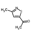 结构式 CAS# 90724-49-5, 1-(3-甲基-1,2-噻唑-5-基)乙酮