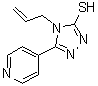 structure of CAS# 90842-92-5, 4-Allyl-5-(4-pyridinyl)-4H-1,2,4-triazole-3-thiol;4-(prop-2<wbr>-en-1-yl)<wbr>-3-(pyrid<wbr>in-4-yl)-<wbr>4,5-dihyd<wbr>ro-1H-1,2<wbr>,4-triazo<wbr>le-5-thio<wbr>ne;4-(prop-2<wbr>-en-1-yl)<wbr>-5-(pyrid<wbr>in-4-yl)-<wbr>2,4-dihyd<wbr>ro-3H-1,2<wbr>,4-triazo<wbr>le-3-thio<wbr>ne;4-(prop-2<wbr>-en-1-yl)<wbr>-5-(pyrid<wbr>in-4-yl)-<wbr>4H-1,2,4-<wbr>triazole-<wbr>3-thiol