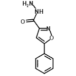 structure of CAS# 90946-22-8, 5-Phenyl-1,2-oxazole-3-carbohydrazide;5-phenyl-isoxazole-3-carboxylic acid hydrazide;5-Phenylisoxazole-3-carboxylic acid hydrazide;5-PHENYLISOXAZOLE-3-CARBOXYLICACIDHYD