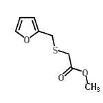 结构式 CAS# 90953-98-3, 甲基[(2-呋喃甲基)硫基]乙酸酯