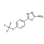 structure of CAS# 910442-23-8, 5-[4-(Trifluoromethoxy)phenyl]-1,3,4-oxadiazol-2-amine;5-(4-Trifluoromethoxy-phenyl)-[1,3,4]oxadiazol-2-ylamine;5-[4-(trifluoromethoxy)phenyl]-1,3,4-oxadiazol-2-amine