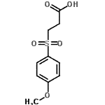 结构式 CAS# 91062-23-6, 3-[(4-甲氧基苯基)磺酰基]丙酸