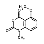 结构式 CAS# 91105-97-4, 5-甲氧基-1-甲基-3,1-苯并恶嗪-2,4-二酮