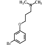 结构式 CAS# 912569-57-4, 3-(3-溴苯氧基)-N,N-二甲基-1-丙胺
