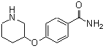 结构式 CAS# 912761-79-6, 4-(3-哌啶基氧基)苯甲酰胺