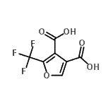 structure of CAS# 91324-01-5, 2-(Trifluoromethyl)-3,4-furandicarboxylic acid;2-(trifluoromethyl)furan-3,4-dicarboxylicacid;MFCD00525588