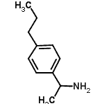 structure of CAS# 91339-01-4, 1-(4-Propylphenyl)ethanamine;(1S)-1-(4-propylphenyl)ethanamine;1-(4-propylphenyl)ethylamine;1-(4-Propyl-phenyl)-ethylamine