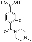 structure of CAS# 913835-43-5, B-[4-[(4-Methyl-1-Piperazinyl)Carbonyl]Phenyl]-Boronic Acid Hydrochloride (1:1);4-[(4-Methylpiperazin-1-Yl)Carbonyl]Benzeneboronic Acid Hydrochloride 95%;4-(4-Methyl-1-Piperazinylcarbonyl)Benzeneboronic Acid Hydrochloride, 95%;(4-((4-Methylpiperazin-1-Yl)Carbamoyl)Phenyl)Boronic Acid Hydrochloride