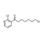structure of CAS# 914203-38-6, 7-Chloro-1-(2-chloro-3-pyridinyl)-1-heptanone;2-chloro-3-(7-chloroheptanoyl)pyridine