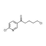 structure of CAS# 914203-39-7, 5-Chloro-1-(6-chloro-3-pyridinyl)-1-pentanone;2-Chloro-5-(5-chlorovaleryl)pyridine