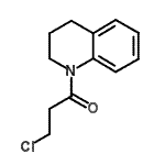 structure of CAS# 91494-44-9, 3-Chloro-1-(3,4-dihydro-1(2H)-quinolinyl)-1-propanone;3-chloro-1-(1,2,3,4-tetrahydroquinolyl)propan-1-one;3-chloro-1-(3,4-dihydroquinolin-1(2H)-yl)propan-1-one;MFCD02054853