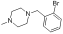 structure of CAS# 91560-85-9, 1-[(2-Bromophenyl)Methyl]-4-Methyl-Piperazine;Piperazine, 1-[(2-Bromophenyl)Methyl]-4-Methyl-