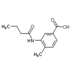 structure of CAS# 915921-48-1, 3-(Butyrylamino)-4-methylbenzoic acid;3-(Butyrylamino)-4-methylbenzoic acid;3-(butyrylamino)-4-methylbenzoicacid;MFCD08569892