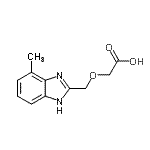 structure of CAS# 915924-02-6, [(4-Methyl-1H-benzimidazol-2-yl)methoxy]acetic acid;(4-Methyl-1H-benzoimidazol-2-ylmethoxy)-acetic acid;[(4-Methyl-1H-benzimidazol-2-yl)methoxy]-acetic acid;[(4-Methyl-1H-benzimidazol-2-yl)methoxy]aceticacid