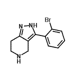 structure of CAS# 916423-54-6, 3-(2-Bromophenyl)-4,5,6,7-tetrahydro-2H-pyrazolo[4,3-c]pyridine;3-(2-Bromophenyl)-4,5,6,7-tetrahydro-2H-;MFCD09258796;pyrazolo[4,3-c]pyridine
