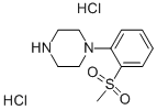 structure of CAS# 916488-42-1, 1-[2-(Methylsulfonyl)Phenyl]-Piperazine Hydrochloride (1:2);1-(2-METHANESULFONYL-PHENYL)-PIPERAZINE DIHYDROCHLORIDE;2-[Piperazin-1-Yl]Phenyl Methyl Sulphone Hydrochloride;1-[2-(Methylsulphonyl)Phenyl]Piperazine Hydrochloride