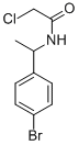 structure of CAS# 91687-65-9, N-[1-(4-Bromophenyl)Ethyl]-2-Chloroacetamide;N-[(1S)-1-(4-Bromophenyl)Ethyl]-2-Chloro-Acetamide;N-[(1S)-1-(4-Bromophenyl)Ethyl]-2-Chloro-Ethanamide;Zinc03394045