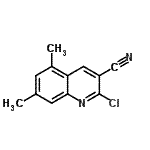 structure of CAS# 917747-10-5, 2-Chloro-5,7-dimethyl-3-quinolinecarbonitrile;2-Chloro-5,7-dimethyl-quinoline-3-carbonitrile;MFCD08899072
