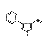结构式 CAS# 91857-86-2, 3-苯基-1H-吡唑-4-胺