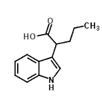 CAS 登录号：91957-23-2， 2-(1H-吲哚-3-基)戊酸