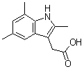 结构式 CAS# 91957-25-4, (2,5,7-三甲基-1H-吲哚-3-基)乙酸