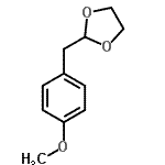 structure of CAS# 91970-78-4, 2-(4-Methoxybenzyl)-1,3-dioxolane;4-(1,3-Dioxolan-2-ylmethyl)-1-methoxybenzene;4-(1,3-Dioxolan-2-ylmethyl)anisole