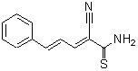 结构式 CAS# 91974-48-0, (2E,4E)-2-氰基-5-苯基-2,4-戊二烯硫代酰胺