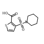 结构式 CAS# 923697-76-1, 3-(1-哌啶基磺酰基)-2-噻吩羧酸