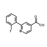 structure of CAS# 924645-91-0, 2-(2-Fluorophenyl)isonicotinic acid;2-(2-Fluorophenyl)-isonicotinic acid;2-(2-Fluorophenyl)isonicotinicacid;MFCD14666483
