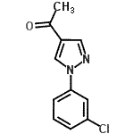 structure of CAS# 925142-81-0, 1-[1-(3-Chlorophenyl)-1H-pyrazol-4-yl]ethanone;1-[1-(3-Chlorophenyl)-1H-pyrazol-4-yl]ethanone;4-acetyl-1-(3-chlorophenyl)pyrazole;MFCD08691478