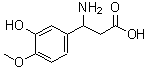 结构式 CAS# 925221-88-1, 3-氨基-3-(3-羟基-4-甲氧基苯基)丙酸