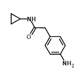 结构式 CAS# 926205-00-7, 2-(4-氨基苯基)-N-环丙基乙酰胺