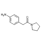 structure of CAS# 926265-87-4, 2-(4-Aminophenyl)-1-(1-pyrrolidinyl)ethanone;[4-(2-Oxo-2-pyrrolidin-1-ylethyl)phenyl]amine hydrochloride;2-(4-aminophenyl)-1-pyrrolidinylethan-1-one;4-(2-oxo-2-pyrrolidin-1-ylethyl)aniline