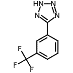 结构式 CAS# 926921-64-4, 5-[3-(三氟甲基)苯基]-2H-四唑