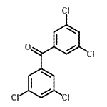 structure of CAS# 92758-86-6, Bis(3,5-dichlorophenyl)methanone;3,3',5,5'-Tetrachlorobenzophenone;MFCD01763607;CDS1_000604