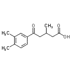 structure of CAS# 92864-24-9, 5-(3,4-Dimethylphenyl)-3-methyl-5-oxopentanoic acid;5-(3,4-Dimethylphenyl)-3-methyl-5-oxovaleric acid