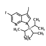 结构式 CAS# 928653-76-3, 5-氟-3-碘-1-(三异丙基硅烷基)-1H-吡咯并[2,3-b]吡啶