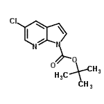 structure of CAS# 928653-82-1, 2-Methyl-2-propanyl 5-chloro-1H-pyrrolo[2,3-b]pyridine-1-carboxylate;5-Chloro-<wbr>pyrrolo[2<wbr>,3-b]pyri<wbr>dine-1-ca<wbr>rboxylic <wbr>acid tert<wbr>-butyl es<wbr>ter;5-Chloro-<wbr>pyrrolo[2<wbr>,3-b]pyri<wbr>dine-1-ca<wbr>rboxylic <wbr>acidtert-<wbr>butyl est<wbr>er;5-CHLORO-<wbr>PYRROLO[2<wbr>,3-B]PYRI<wbr>DINE-1-CA<wbr>RBOXYLICA<wbr>CIDTERT-B<wbr>UTYLESTER