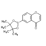 结构式 CAS# 928773-42-6, 6-(4,4,5,5-四甲基-1,3,2-二氧杂环戊硼烷-2-基)-4H-苯并吡喃-4-酮