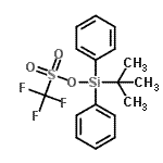 结构式 CAS# 92886-86-7, (2-甲基-2-丙基)(二苯基)硅烷基三氟甲烷磺酸酯