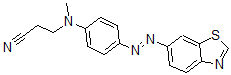 CAS 登录号：92887-88-2， 6-(4-(N-2-氰基乙基-N-甲基氨基)苯基偶氮)苯并噻唑