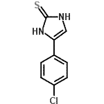 structure of CAS# 93103-18-5, 4-(4-Chlorophenyl)-1,3-dihydro-2H-imidazole-2-thione;4-(4-chloro-phenyl)-1,3-dihydro-imidazole-2-thione;4-(4-chlorophenyl)-1H-imidazol-2-ylhydrosulfide;4-(4-chlorophenyl)-1H-imidazole-2-thiol