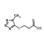 结构式 CAS# 93211-24-6, 3-[(1-甲基-1H-四唑-5-基)硫基]丙酸
